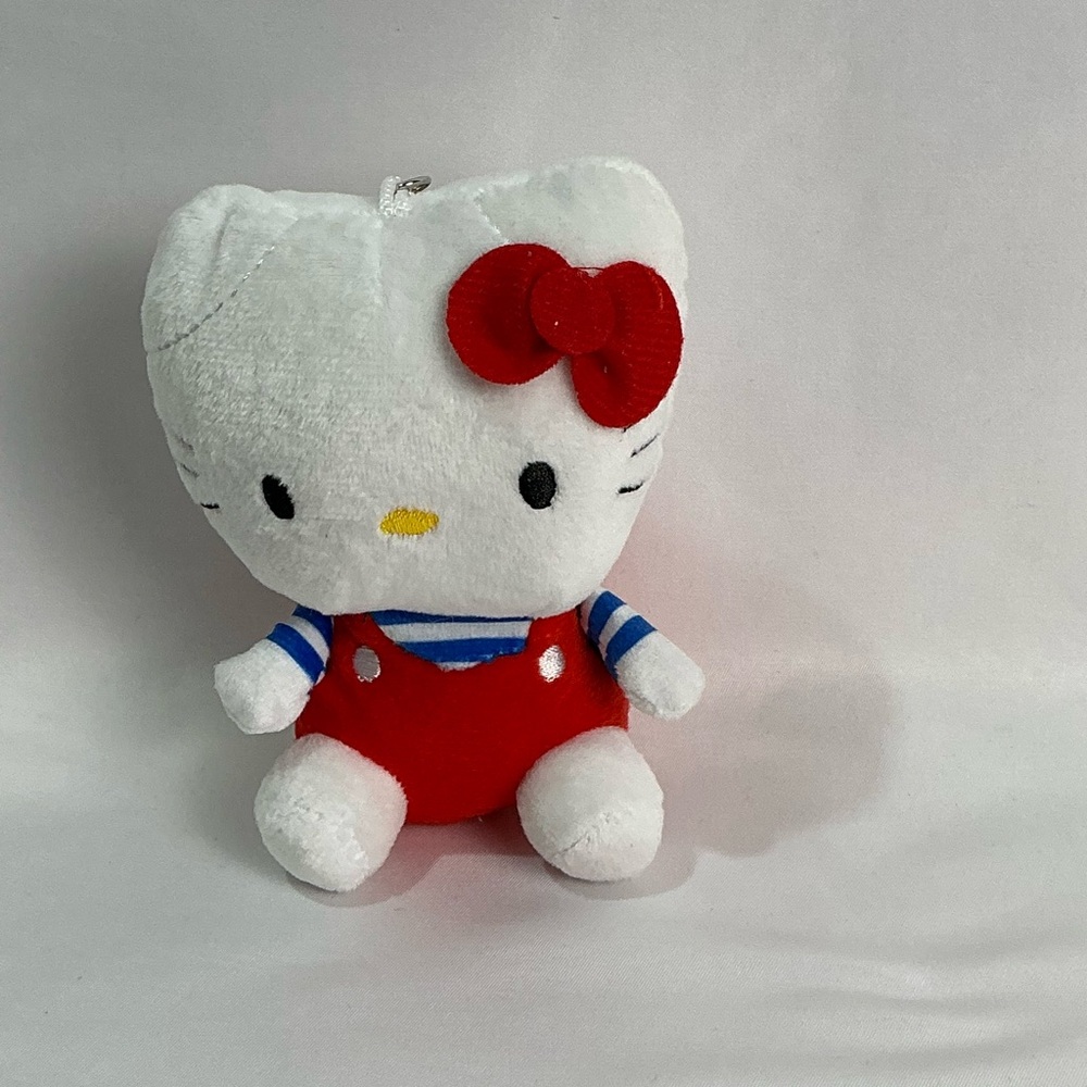 Hello Kitty Plush Key Chain Toy Red and Blue  Sanrio New
